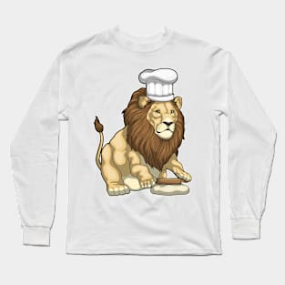 Lion Baker Chef hat Long Sleeve T-Shirt